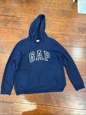 GAP Navy Pullover Hoodie with White Logo